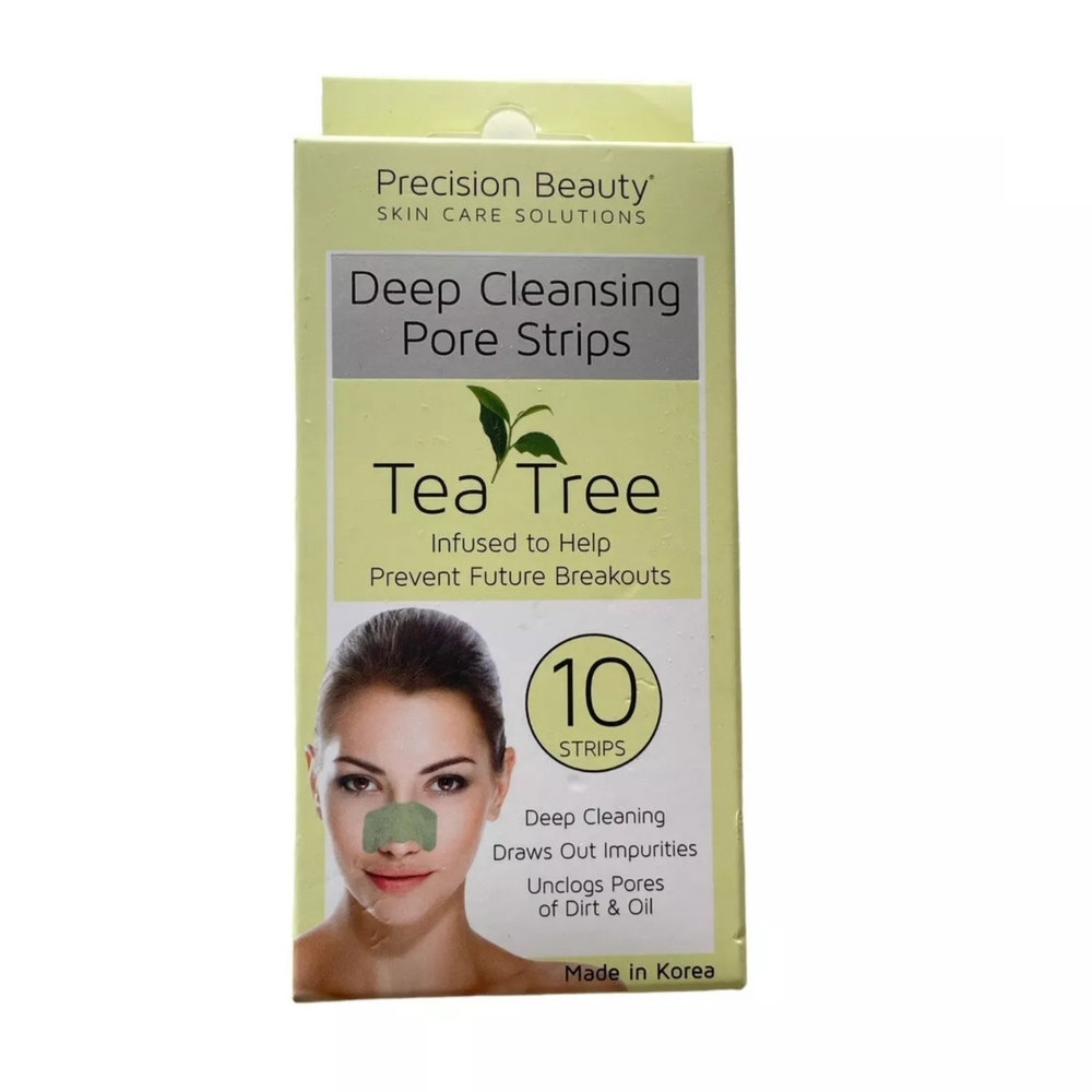 Precision Beauty ,Deep cleansing pore strips Tea tree - 10 strips NIB